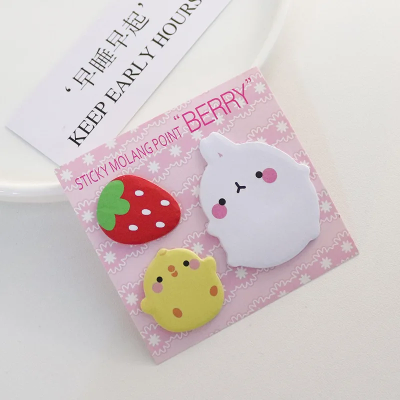 Cartoon Rabbit Sticky Notes, Memo Pad criativo, Presente de papel adesivo, Cute Wall Frigorífico Adesivos, N Times