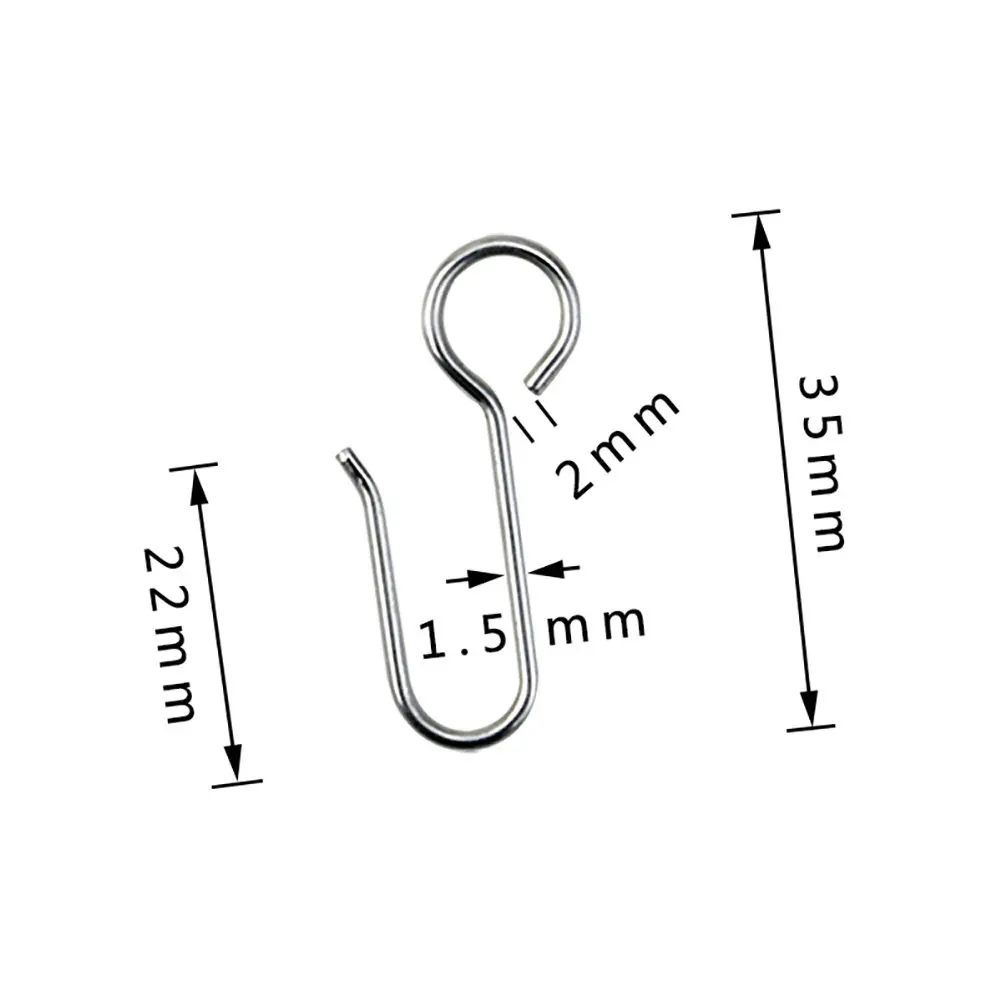120Pcs Curtain Hooks for Sunshade Curtains Strong Load Bearing Easy Install No Unhooking Needed Household Hanging Hooks Silver