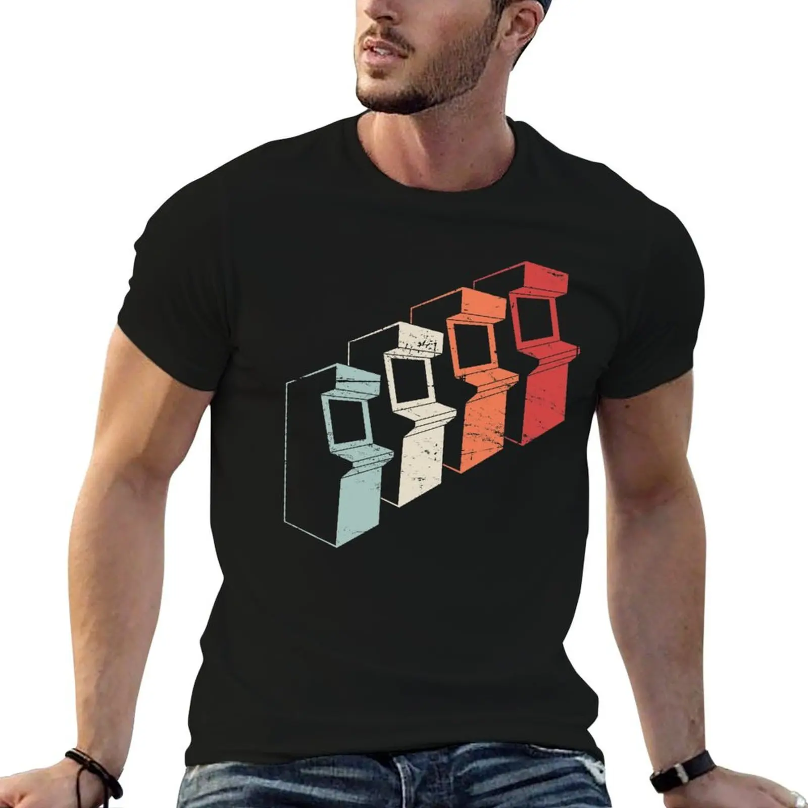 

Vintage 80s Arcade Machines T-Shirt t shirt man luxury t shirt custom print man t shirts for men casual T-shirt