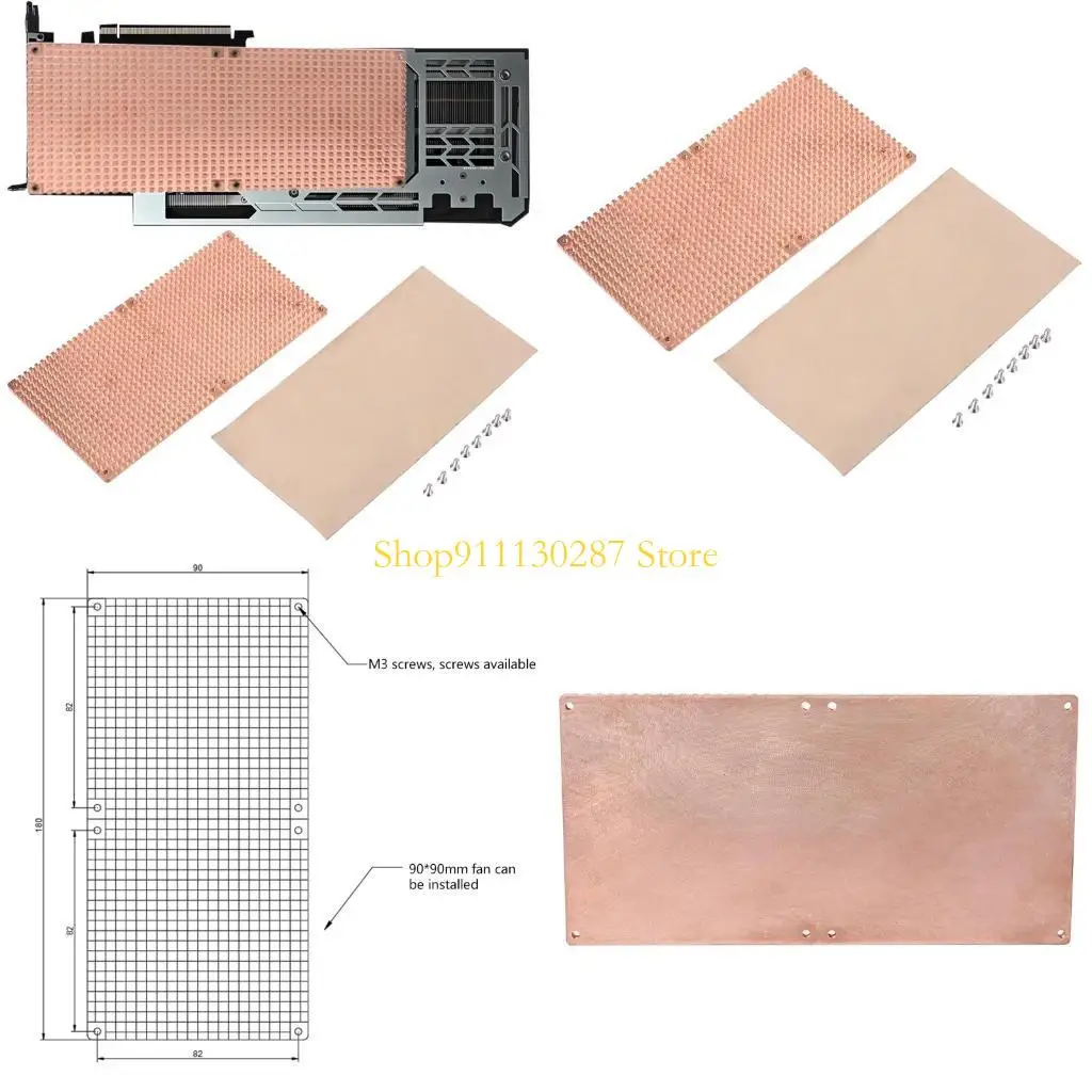 

J1HC GPU Mopper Cooler PC Cooling Cooling задняя пластинка с помощью графической крышки для графической карты
