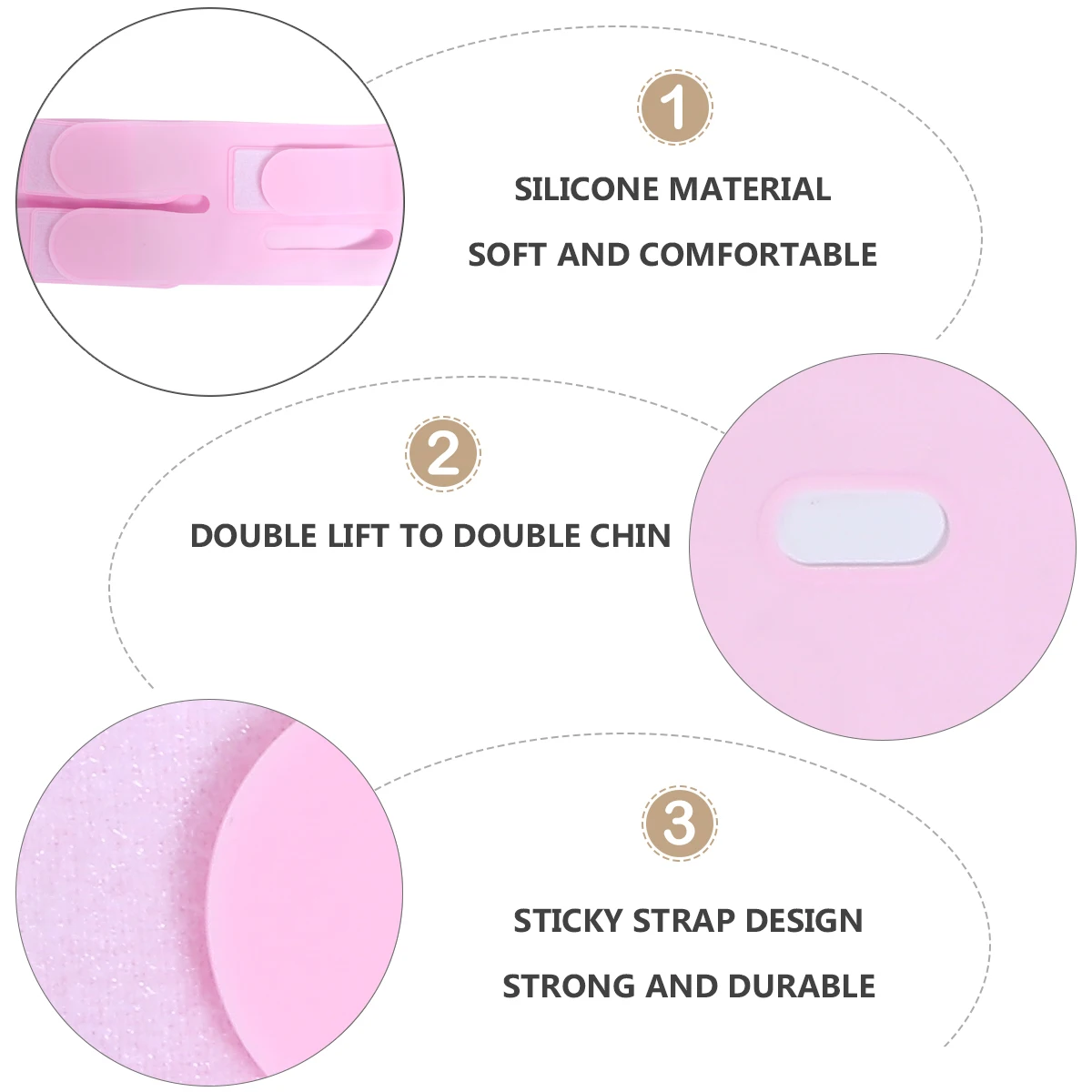 قناع تنحيف جل السيليكون للوجه على شكل حرف V، تقليل الذقن المزدوجة، حزام قابل للتمدد، تشكيل الوجه الرقيق، تنحيف الوجه