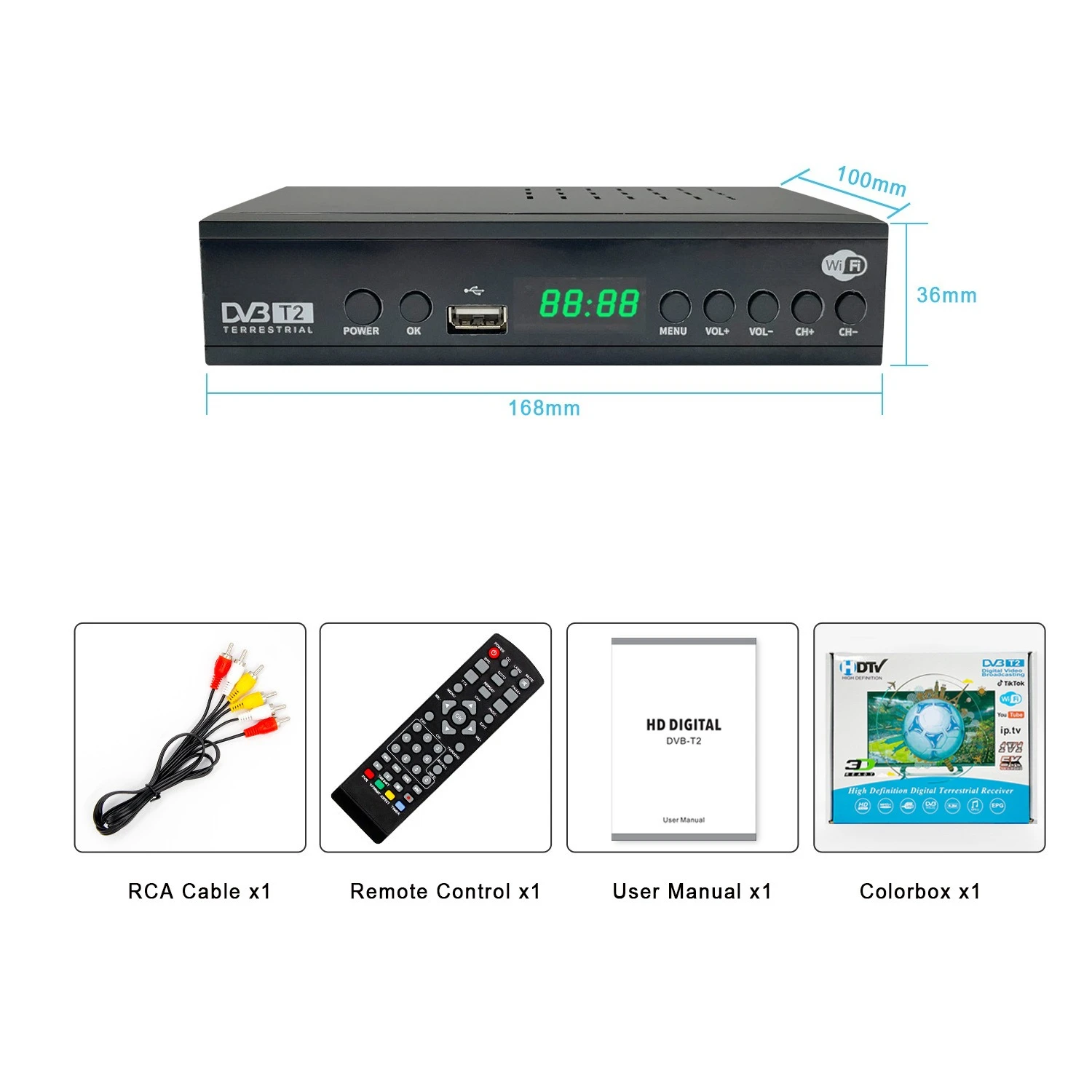 DVB-T2 print i digital TV ground wave top intelligence