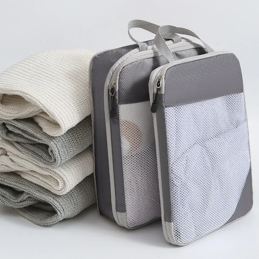 3 قطع من أكياس ضغط السفر، حقيبة تخزين الملابس، خفيفة الوزن، منظم السفر، مكعبات متعددة الوظائف، أساسيات السفر
