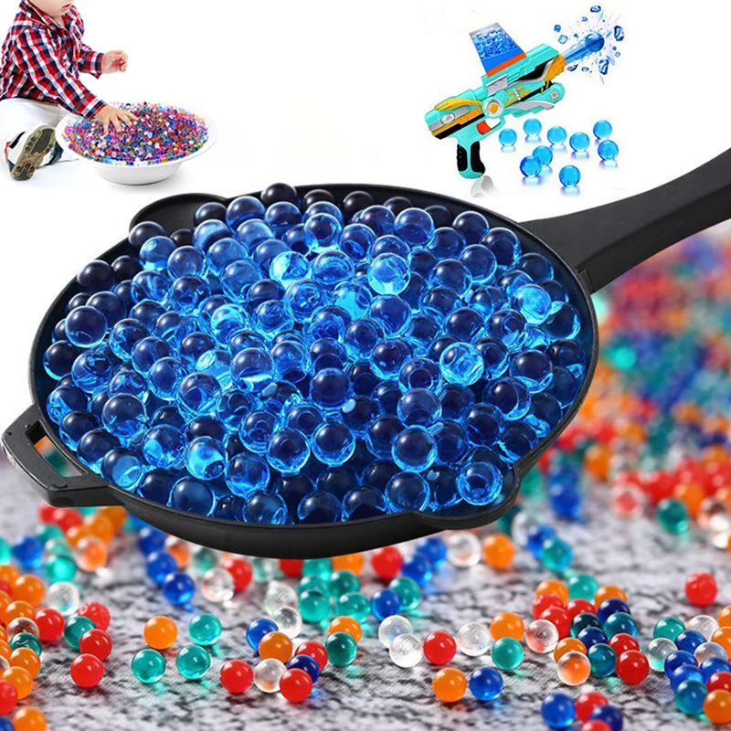 10000pcs Water Gel Blasters Balls Orbis Hydrogel Gun Crystal Soil Water Beads Mud Growing Ball Kids Toy Plant Vase Decoration