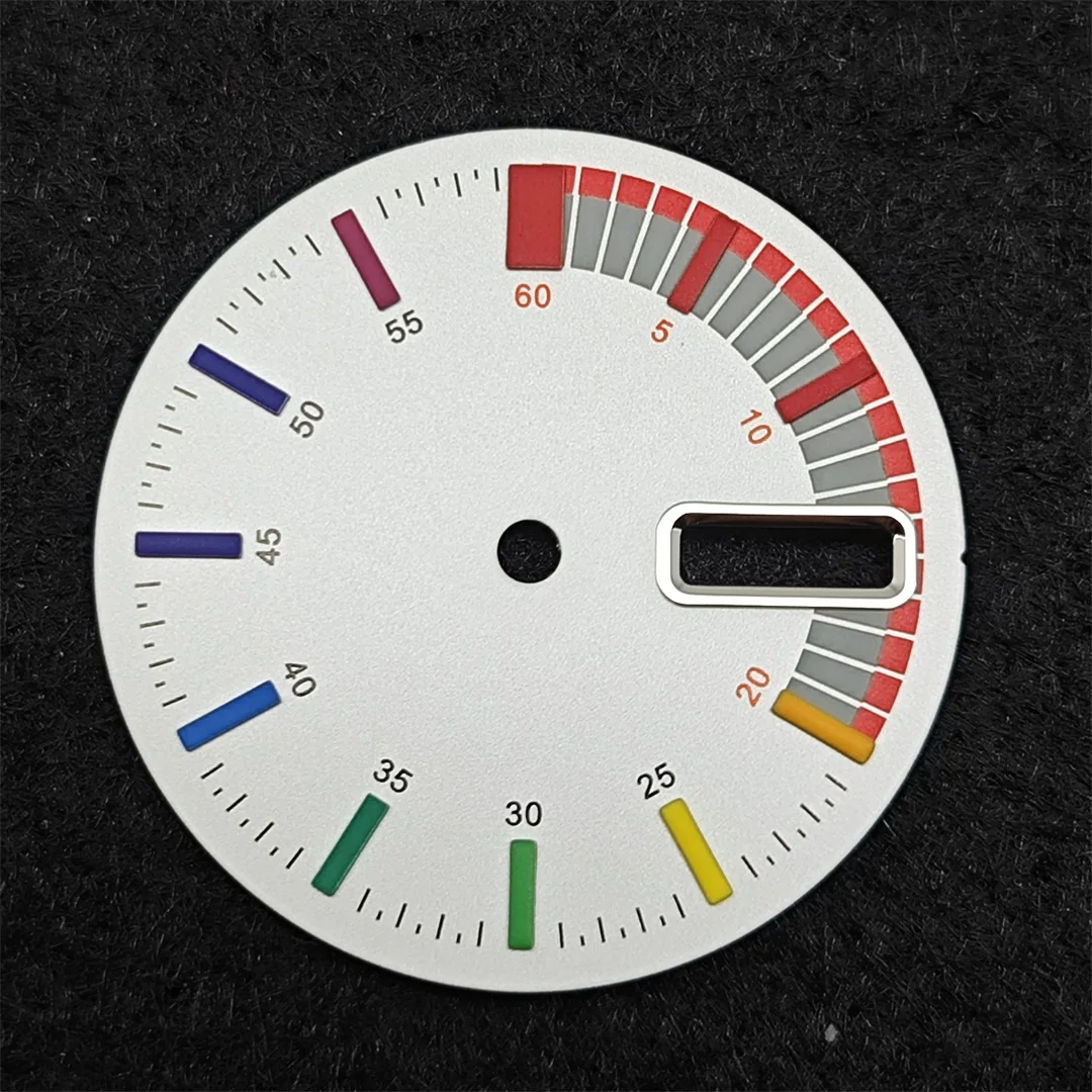 NH35 ساعة الطلب 28.5 مللي متر تاريخ مزدوج الأخضر مضيئة ساعة الوجه تعديل الغوص الهاتفي ل NH35/ 4R35 ساعة يد تعمل بالحركة استبدال أجزاء