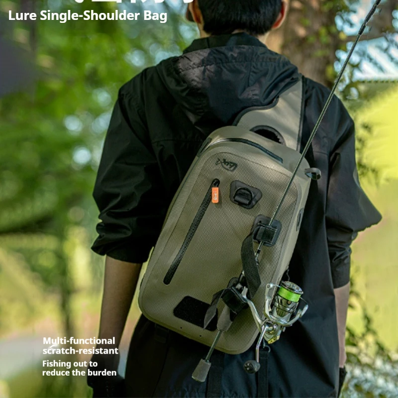 

Waterproof Fishing Backpack For Lure Fishing Professional Air-Tight Fishing Bag 9.5l Capacity Lightweight Design 755g