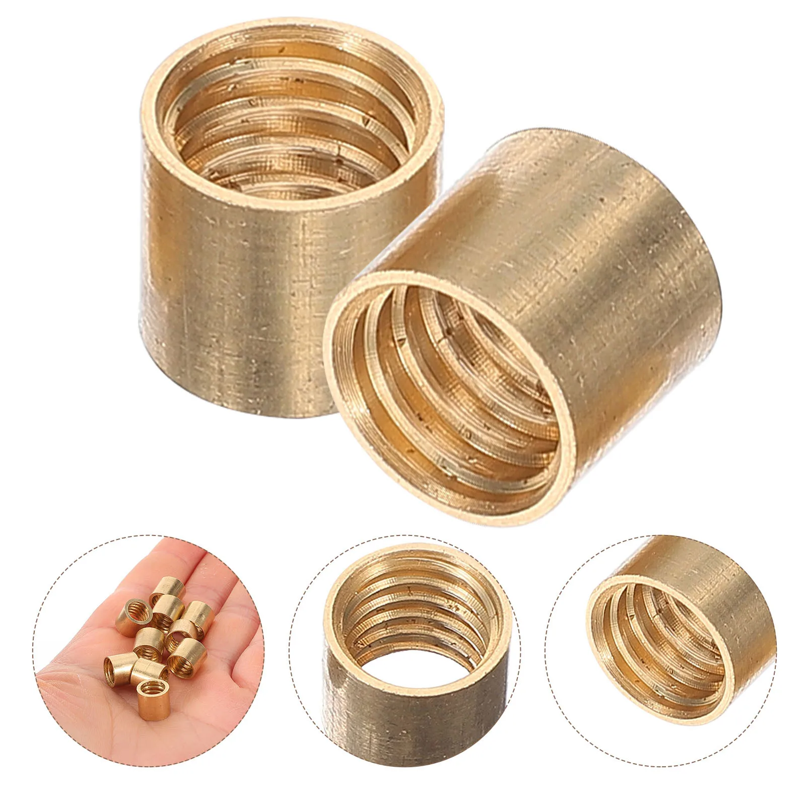 

10 шт. латунные наконечники для снукера, запасные части для бильярда, портативные наконечники для кия, прочные аксессуары для кия, принадлежности для бильярдного стола