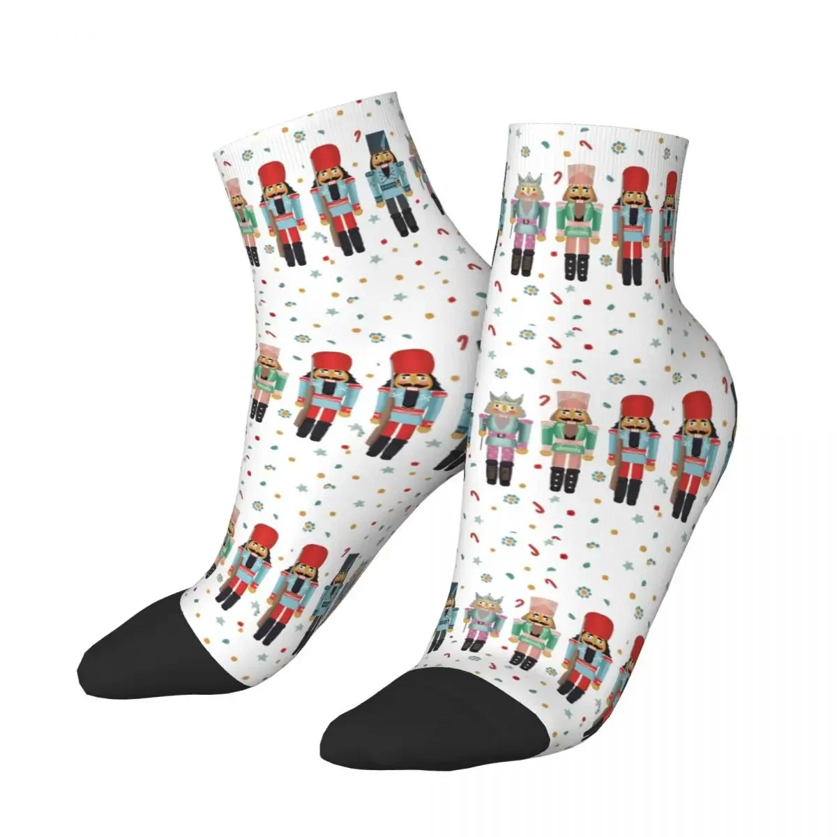 Nutcracker Party Mens Crew Socks Unisex Novelty Christmas Nutcrackers Toy Soldier Spring Summer Autumn Winter Dress Socks