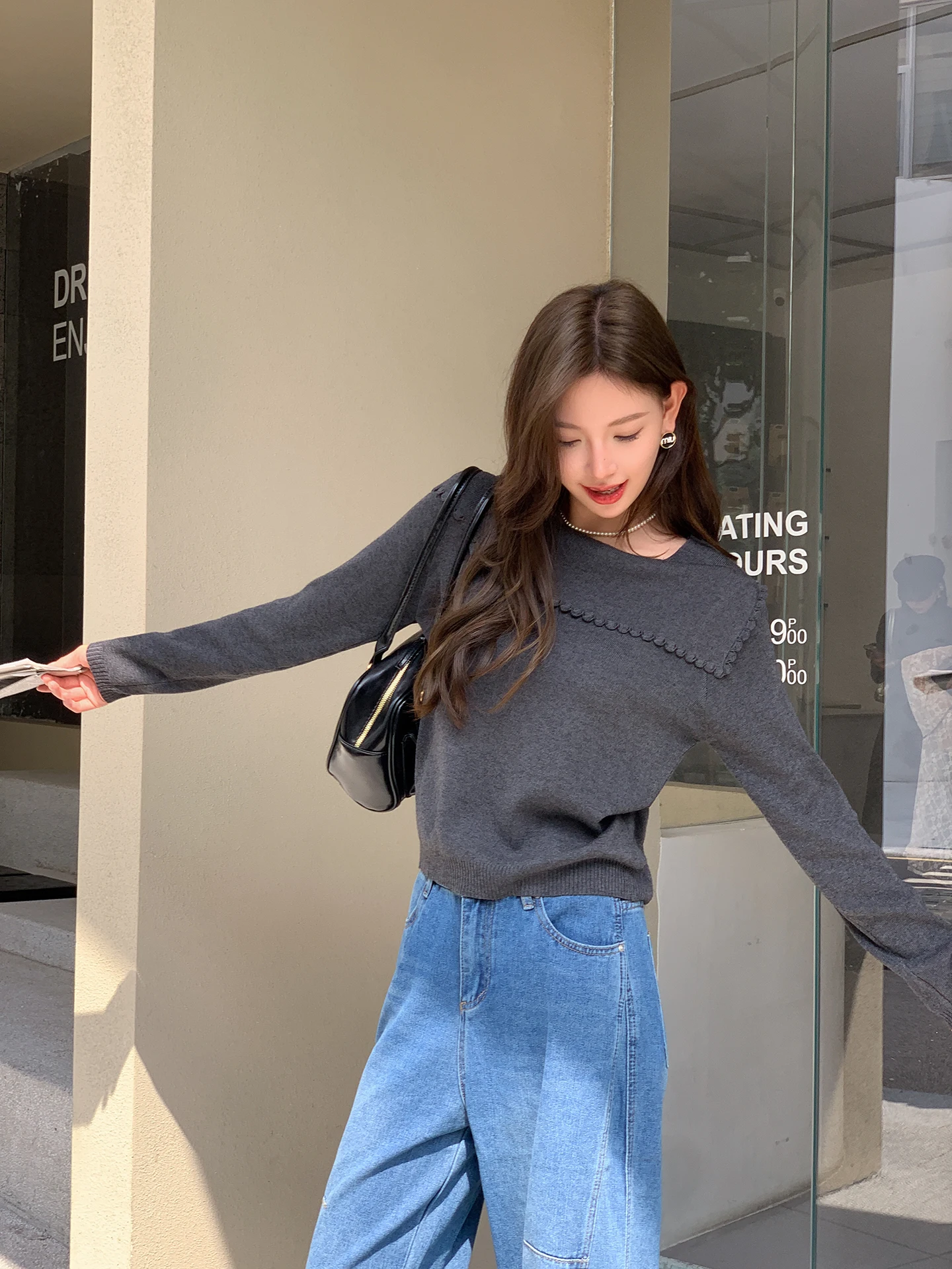 

Женский трикотажный топ на одно плечо для похудения, свободный базовый слой, повседневный стиль, корейская версия, нижняя одежда