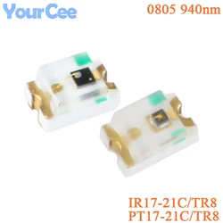 20pcs 0805 PT17-21C/L41/TR8 IR17-21C/TR8 SMD IR Receiving Head Receiver Tube Infrared Emitting Transmitting Diode Sensor