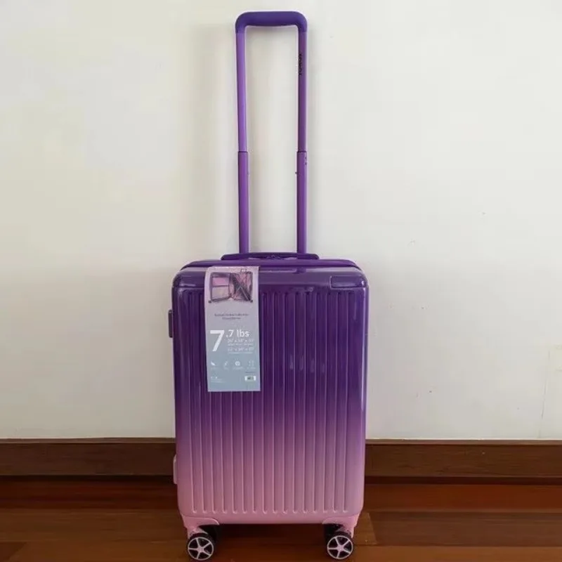 Equipaje para mujer que viajan ultraligero, simple, elegante, degradado, color caramelo, maleta de viaje para embarque de avión