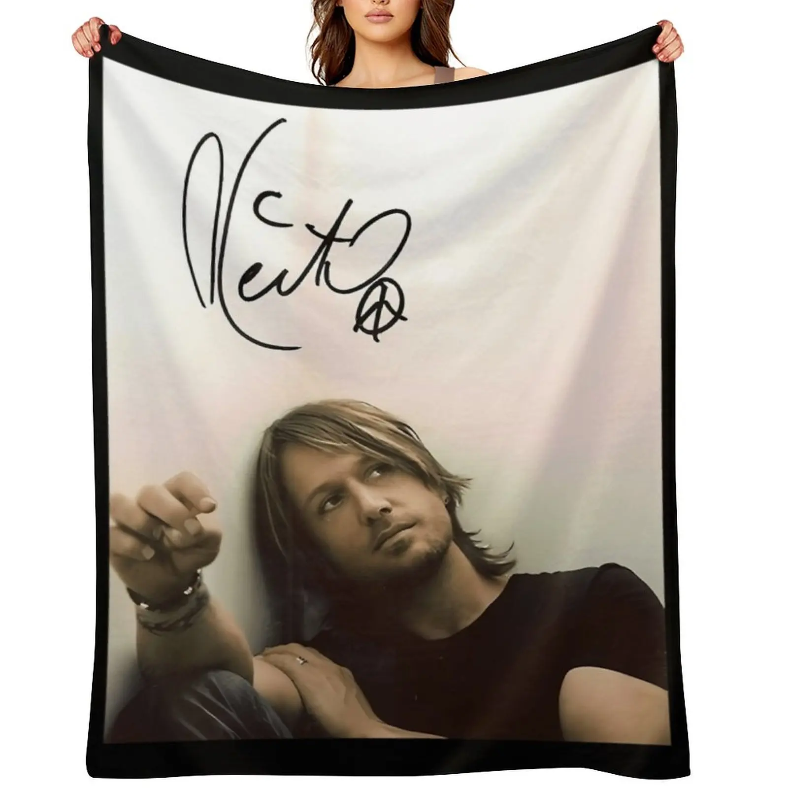 

Keith urban Signed Throw Blanket Flannels for winter Hairys Blankets