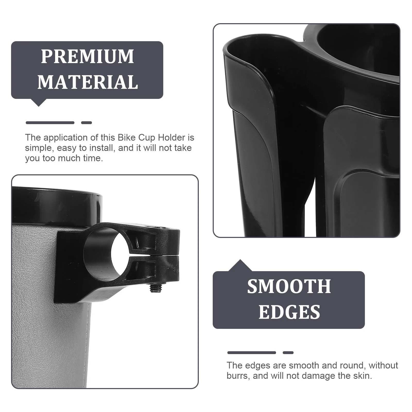 

Portable Bike Cup Holder Bicycle Water Bottle Rack for Stroller Scooter Handlebar No Burrs Secure Fit Outdoor Riding Essential