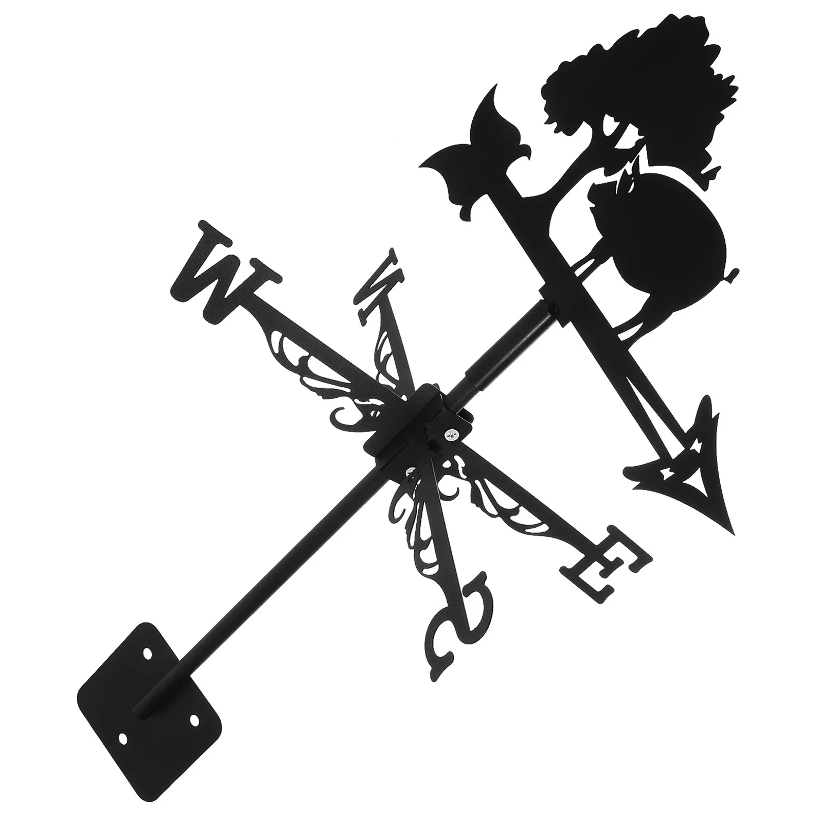 Wind Direction Weathervane Roof Mount Garden Decoration Outdoor Metal Yard Decor Weather Vane Direction Wind Vane