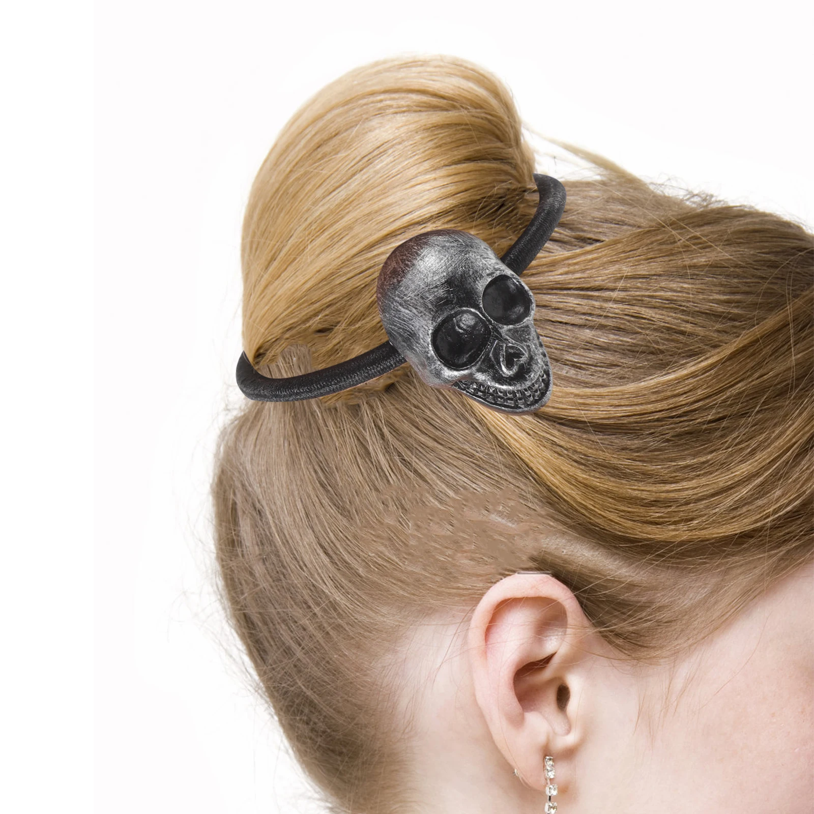 

10 Pcs Skull Hair Rope Ties Halloween Hairbands Wedding Girls Accessories Womens Accessory