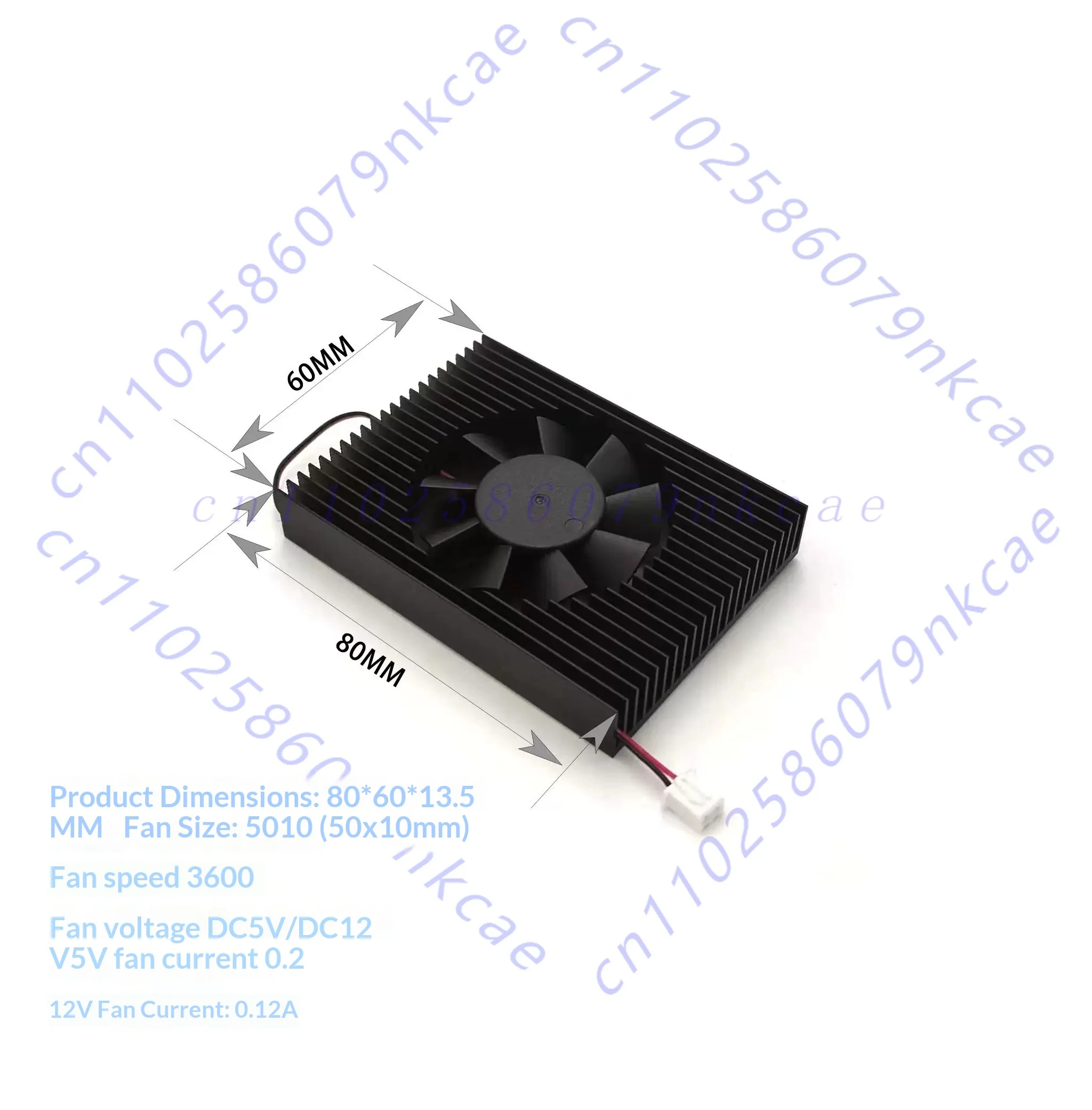 Graphics card/industrial control main board radiator shape 80 * 60 * 13.5