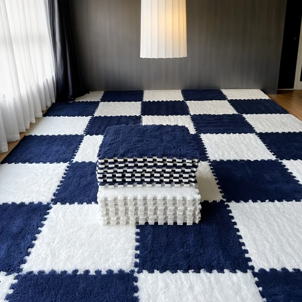 

Baby Plush Play Mat Soft Durable Crawling Mat Interlocking Play Mat for Kids Easy To Clean Store Perfect for Decorations