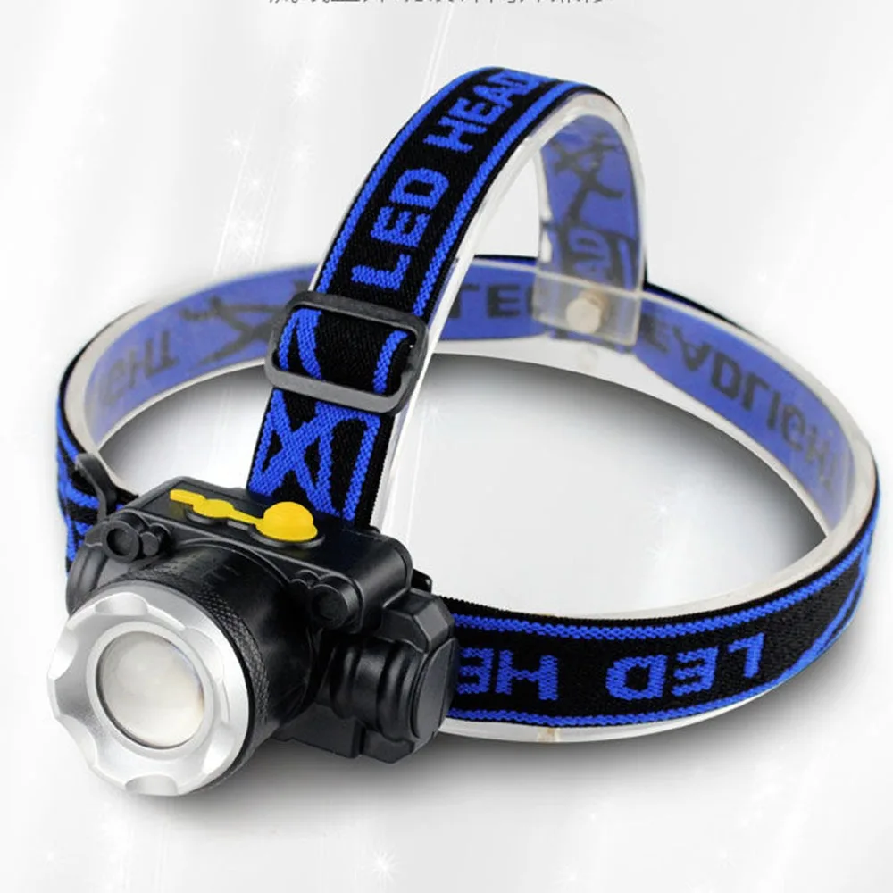 

Durable LED Zoom Head Light Torch Compact Sensor Fishing Head Lamp Waterproof Adjustable Camping Headlamp Outdoor