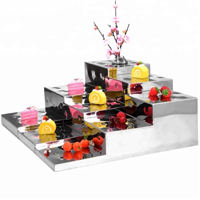 Catering display equipment Food rack Buffet display riser, stainless steel buffet food rack