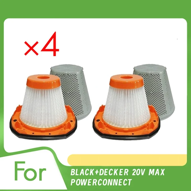 

4PCS Filter Replacement For BLACK+DECKER 20V MAX POWERCONNECT Handheld Vacuum Cleaner Model BCHV001C1 Filter Replacement