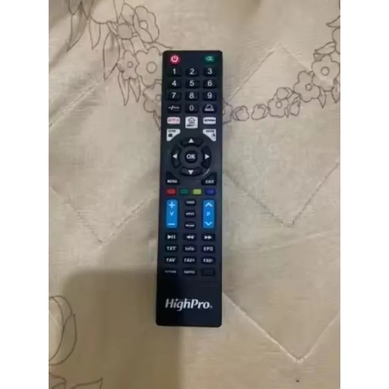 Universal 4‑Button TV Remote Control Black ABS 10m AAA‑Battery Operated Smart 4K UHD HDTV Multi‑Brand Replacement Accessory