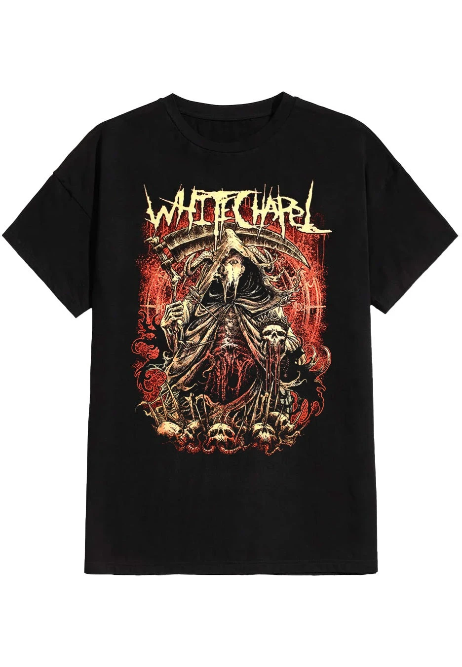 

Whitechapel The King Is Dead Peripheral Pattern Printing Summer Luxury Brand Cotton Men's and Women's T-Shirts Short Sleeves