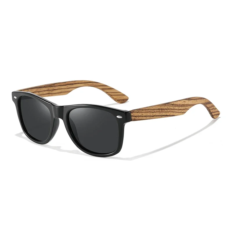 LDMZYJ  Brand Design Handmade Zebra Wood Sunglasses Men's Women Polarized Eyewear Outdoor Driving SunGlasses HD Lens UV400