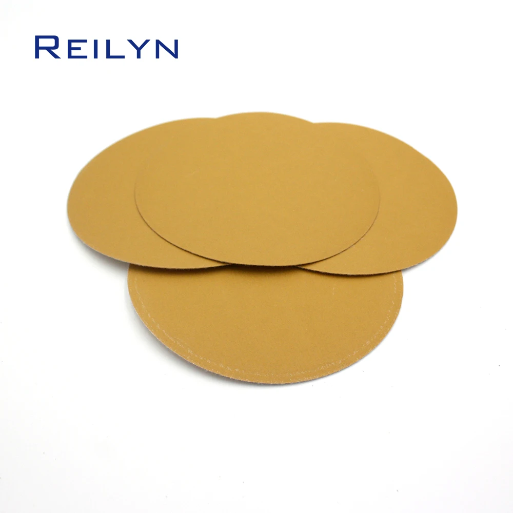 แผ่นขัดกระดาษทรายสีเหลืองขนาด 5 นิ้ว 20 ชิ้น ความละเอียด 80-600 แบบมีกาวในตัว สำหรับขัดรถยนต์