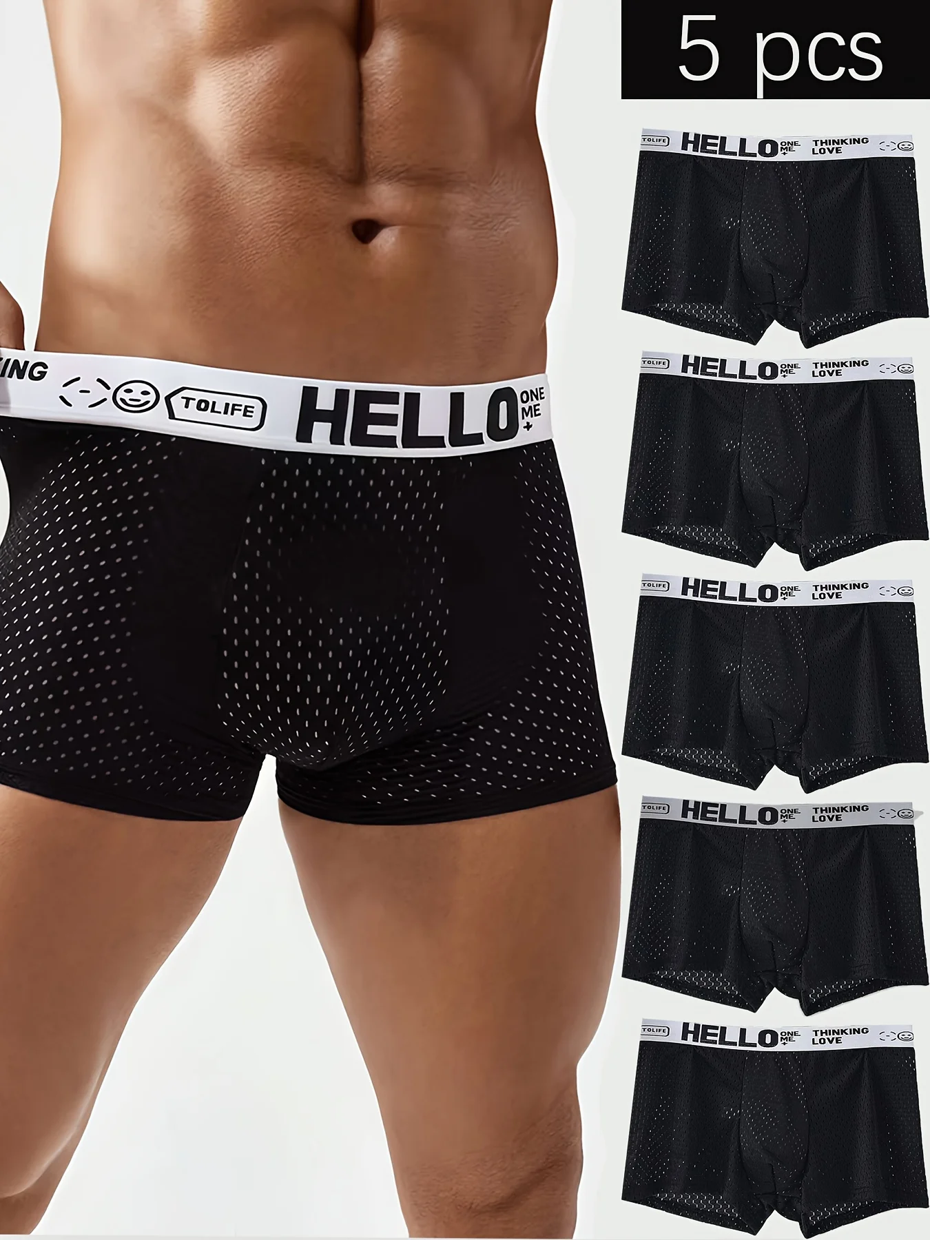 Комплект из 5 шт. мужских трус – обзор и цена Mesh Sport Boxer