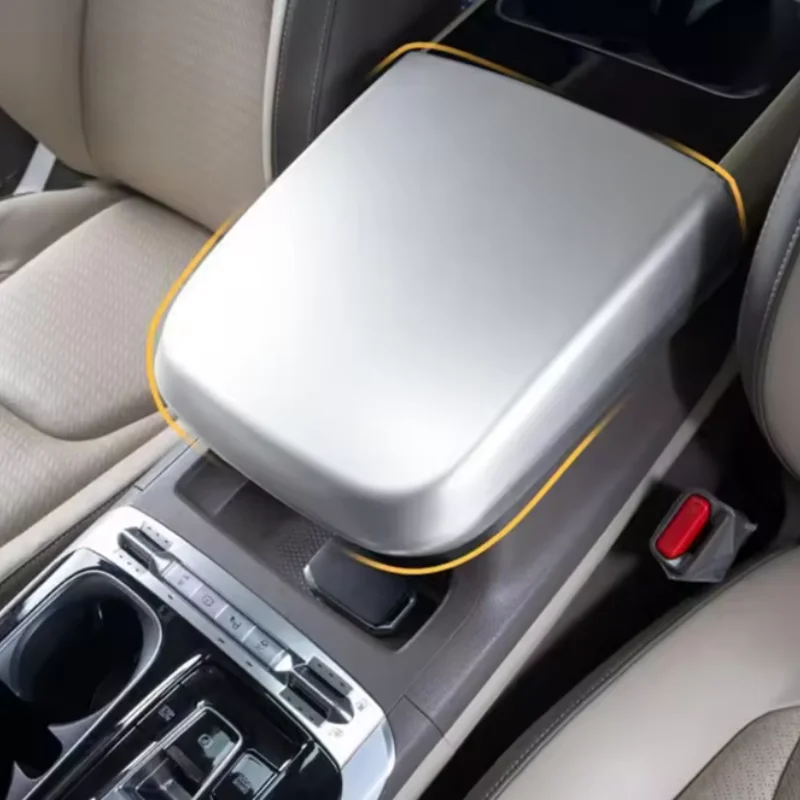 For Kia Carnival KA4 2021 -2024 ABS Car Center Console Armrest Box Protector Panel Cover Trim Sticker Accessories Car Styling