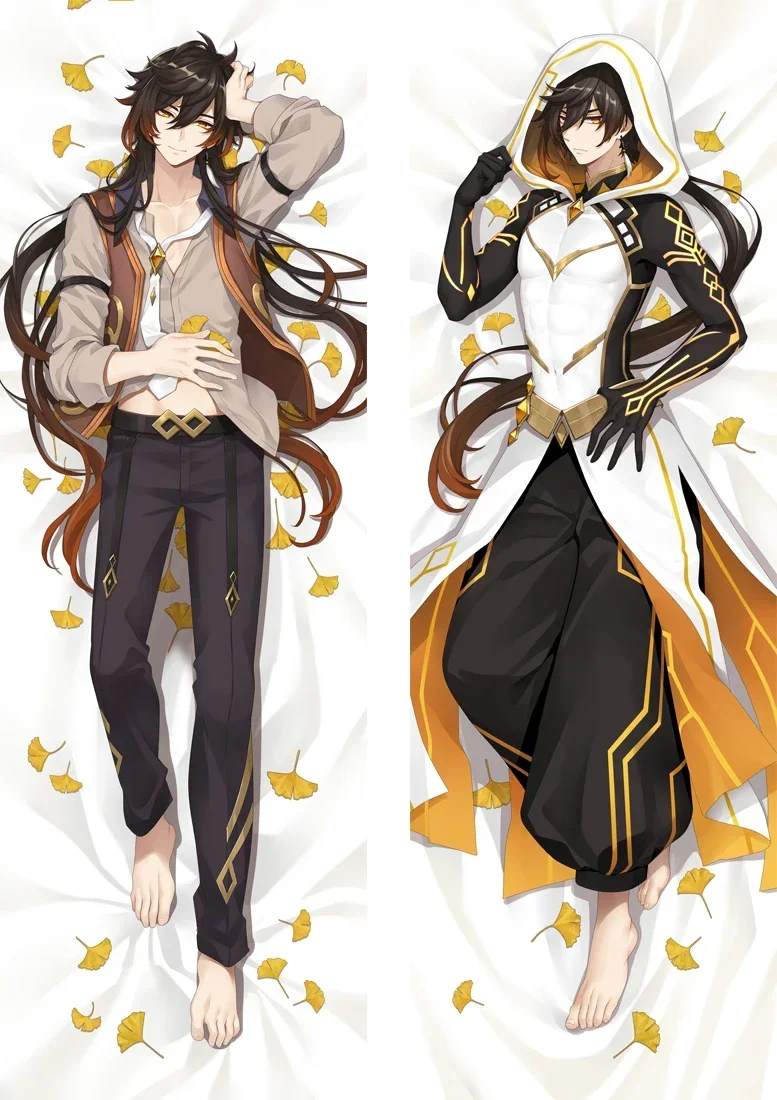 60x180cm Character Dakimakura Cover Genshin Impact Pillow Case Double-sided Hugging Fillbody Bedding Pillow Cover