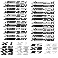 3D Xdrive 20d 30d 35d 40d 50d 20i 25i 30i Car Fender Emblem Trunk Badge Sticker For X1 X3 X4 X5 X6 X7 Logo Accessories