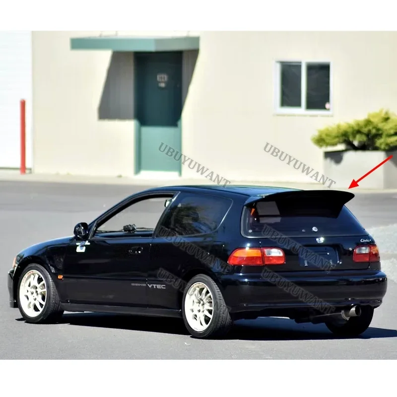 

For 91-95 Honda Civic SiR ii EG6 GEN 5 Hatcback Rear Trunk Spoiler Lip Splitter Trunk Exterior High Kick Tail Deck Lid Wing Lip