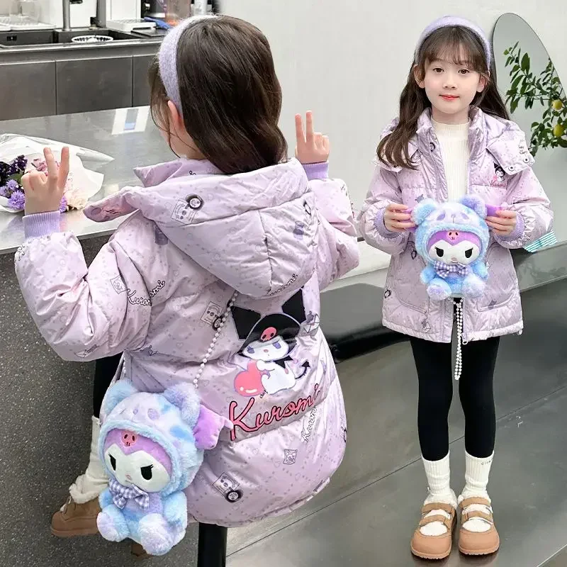 

Girly Heart Sanrio Ins Anime Fashion Warm Long Sleeve Coat Cute Cartoon Kawaii Y2k Soft Jacket Clothing Gifts for Kids