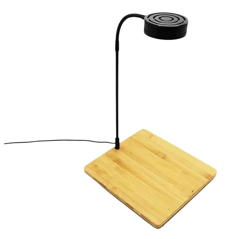 ABNP LED Aquarium Fish Tank Light With Bamboo Base Lamp For Aquariums Potted Plants Succulents Miniature Landscape US Plug 9W