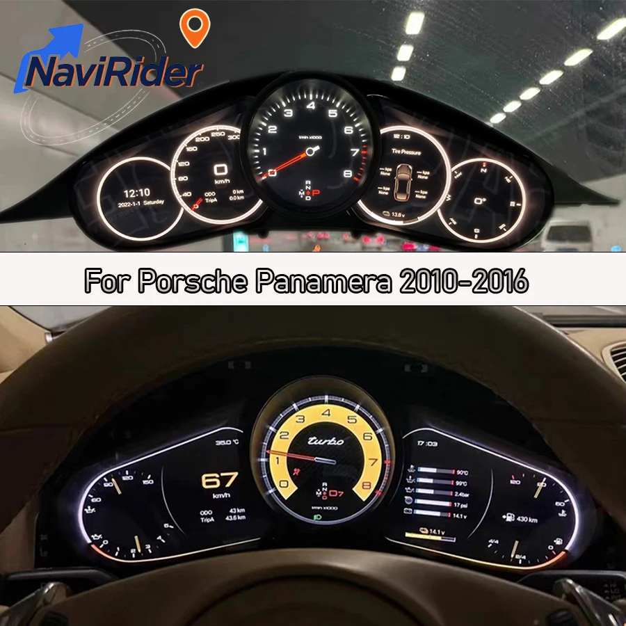 Linux For Porsche Panamera 2010-2016 Virtual Cockpit Speedometer Dashboard Digital Cluster Car Full LCD Instrument Panel Display