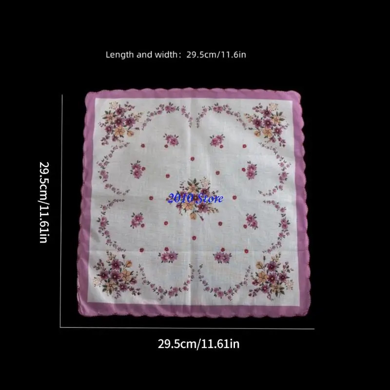 F3MF Tiệc cưới HandkerChief Gói 9pcs Những người phụ kiện bông hoa thêu