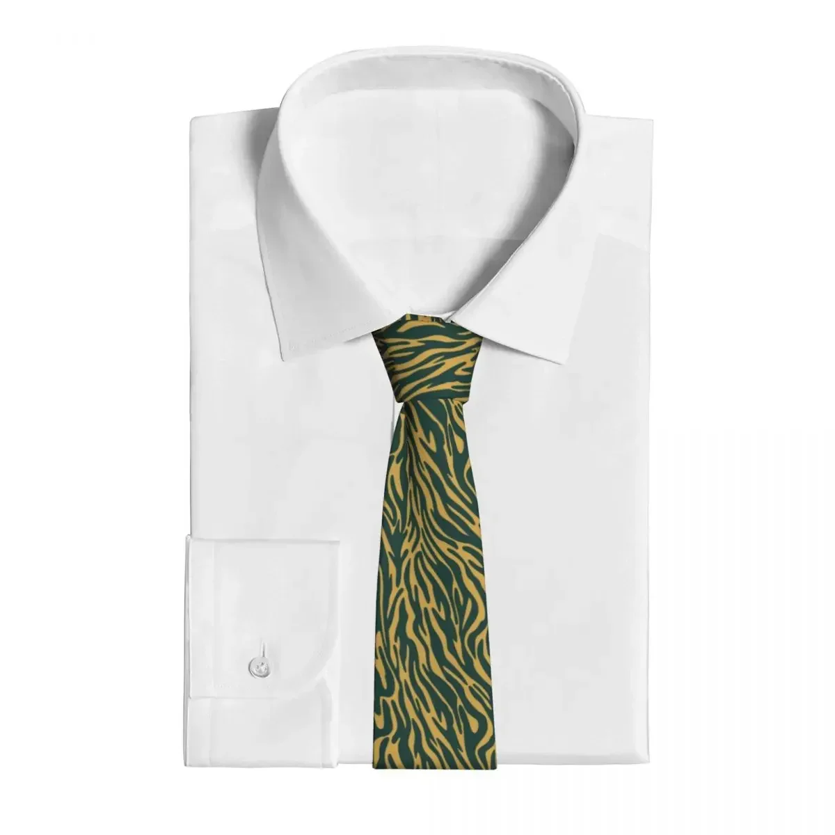 Corbata de rayas de piel de cebra para hombre, corbatas de cuello de camuflaje de moda fresca, corbata de cuello de calidad de boda, accesorios de corbata personalizados, regalo de Navidad