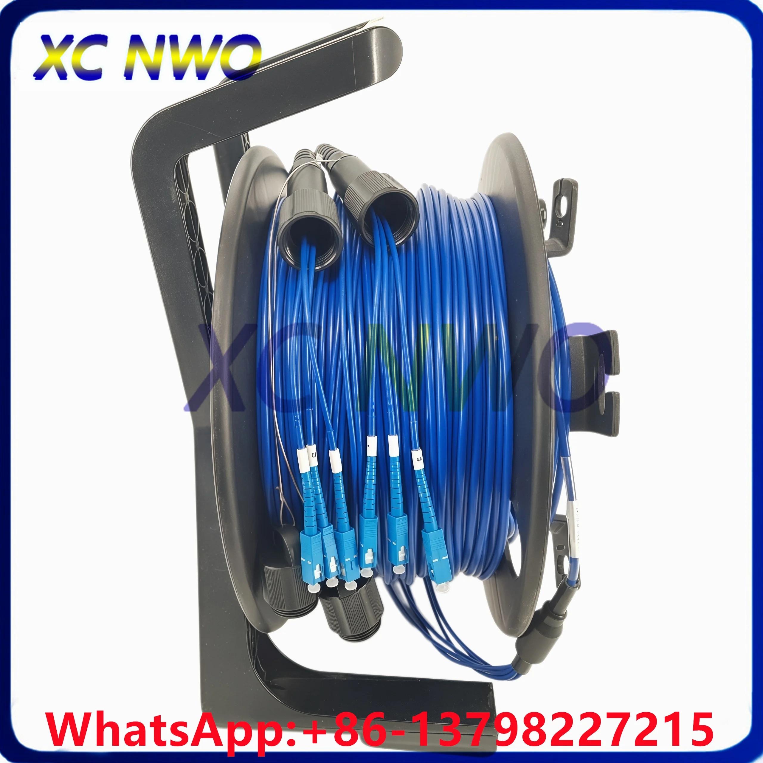 6cores 150M  SM G657A1,4.5mm PVC  Jacket,2*PDSC/UPC(3Core)-2*PDSC/UPC (1M from plug to Connector ) Cord With Reel PCD310