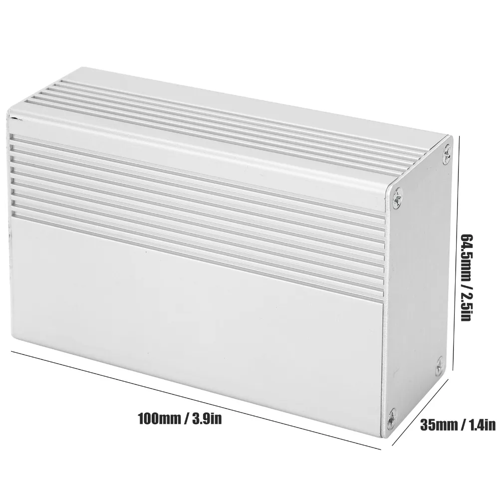 Aluminum Alloy Project Box Dust proof Waterproof 100x65x35mm PCB Instrument Box Split Type Extruded Industrial Structure