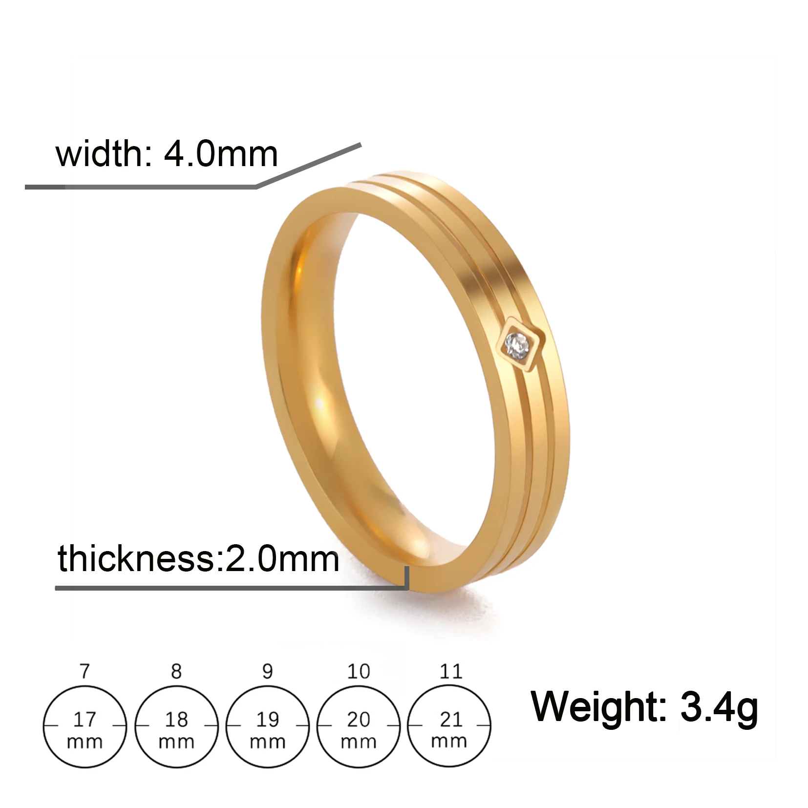 Amaxer-Bague en acier inoxydable pour femme, double boucle, fil, carré, biscuits, bande de mariage, couples, bijoux, accessoires