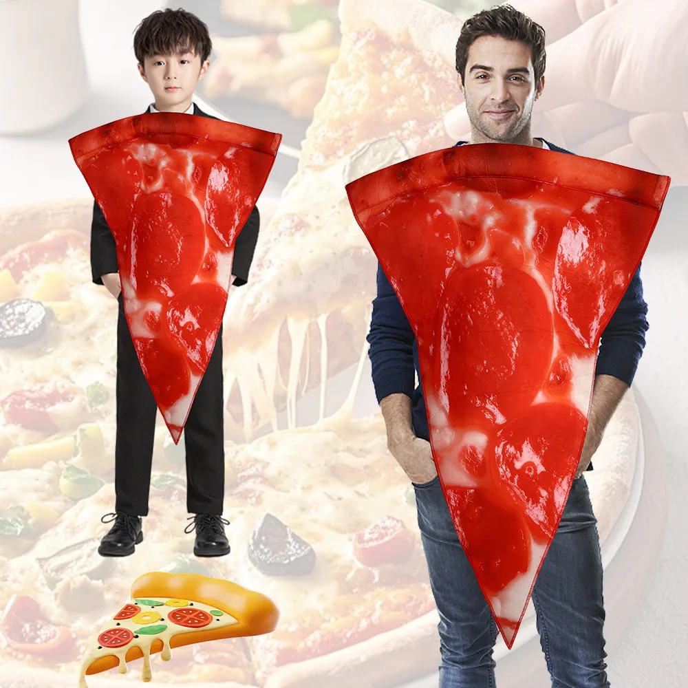 

Забавный костюм для косплея пиццы на Хэллоуин, ролевая опора для родителей и детей, маскарадный костюм для выступлений, сценическая этническая одежда