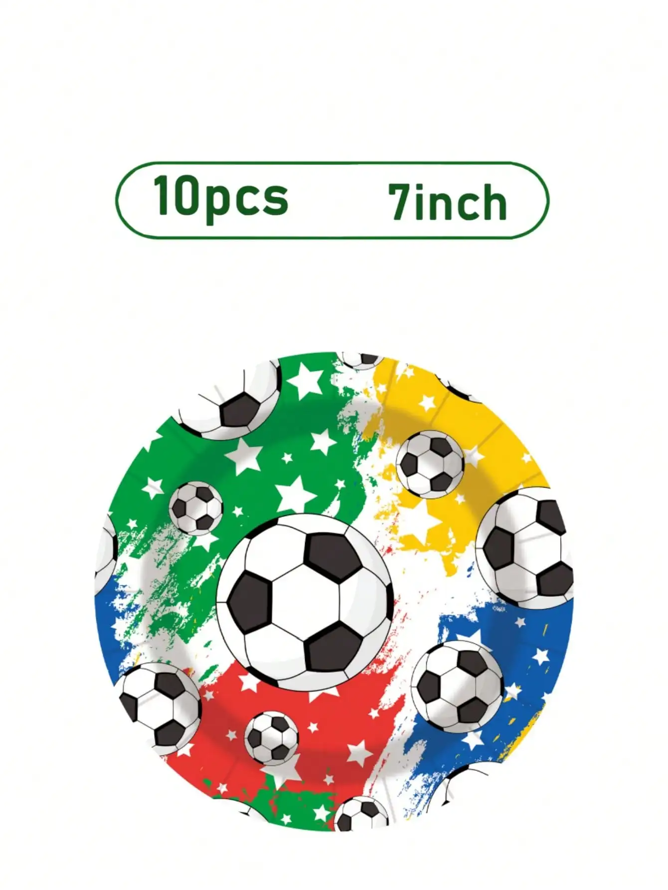 Fußball-Themen-Geburtstagsparty-Dekorations- und Tischgeschirr-Set für Jungen und Mädchen, Teller, Becher, Servietten, Geschirr-Set – Detail 3