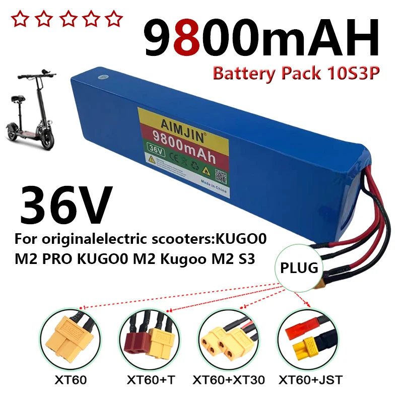 

10S3P 36V 9.8Ah suitable for AOVO, AOVOPRO, Kamukai, and SmartOne electric scooter batteries