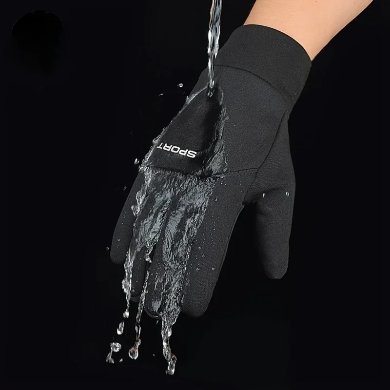 Waterproof Fleece Lined Bike Sports Gloves Keep Warm Water-repellent Glove Snow Skiing Glove Motorcycle Gloves