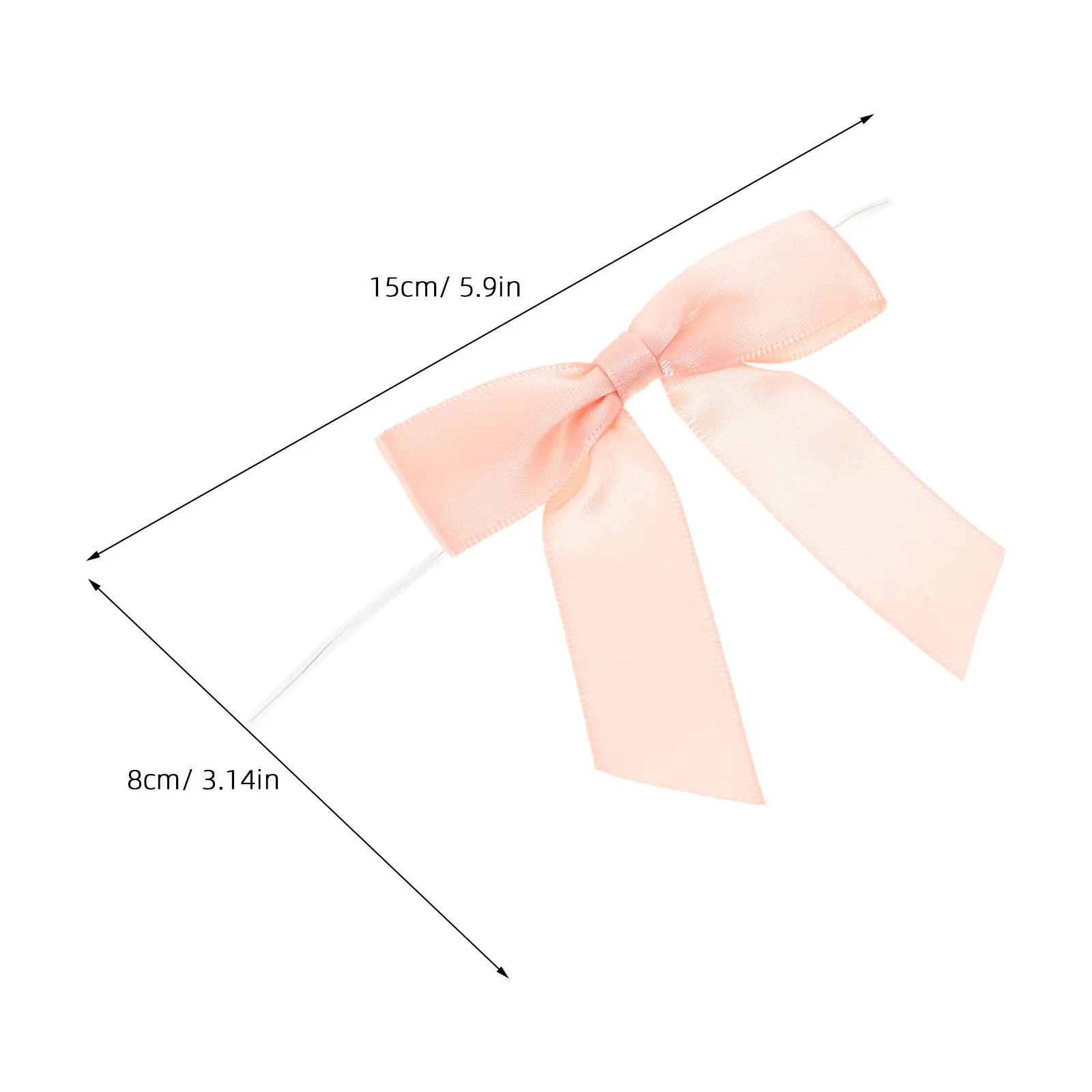 50Pcs Mini Satin Decorative Bows Ribbon Bowknot for Cake Decoration Birthday Wedding Party Small Pink Bow Craft Supplies for DIY