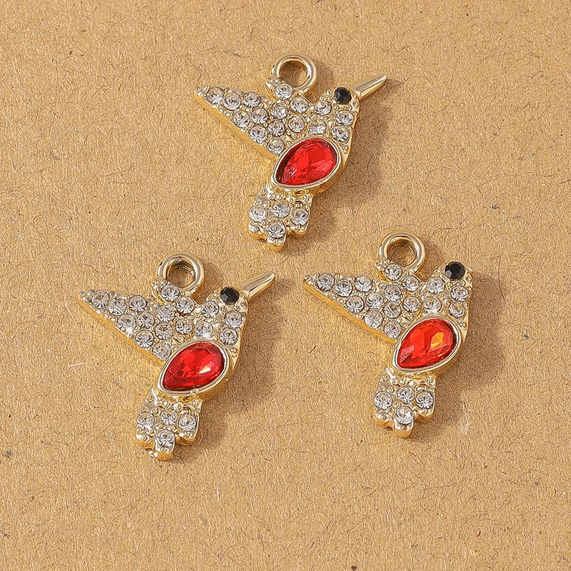 10 Stück Strass Kristall Schmetterling Anhänger Charms für Schmuck DIY Halskette Ohrringe Armband Zubehör Zubehör – Detail 13