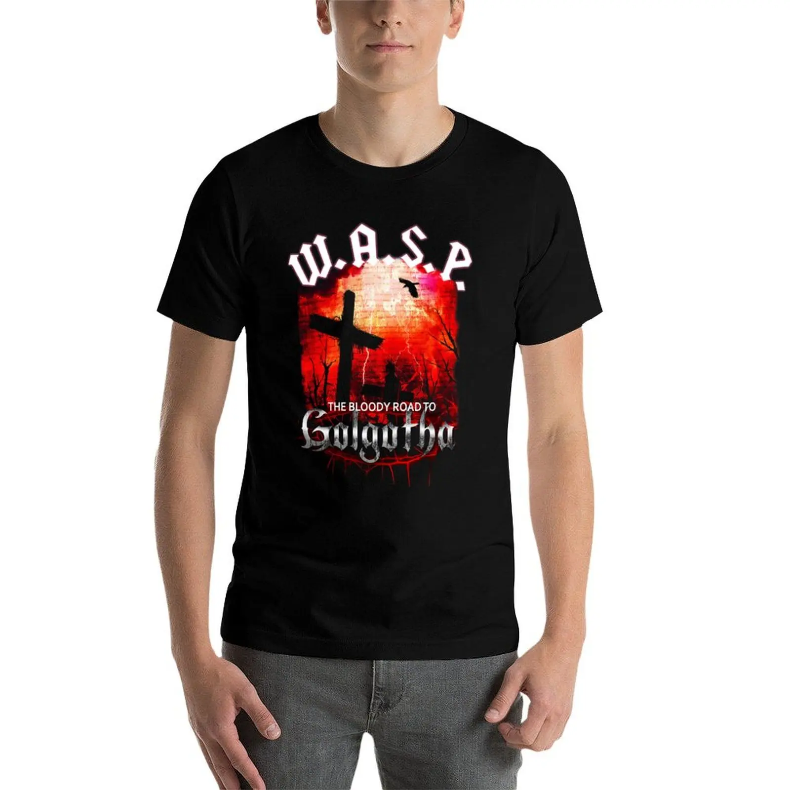 

W.A.S.P. Band The Bloody Road To Golgotha T-Shirt man t shirt summer t shirt man cotton cotton t shirt pack T-Shirt