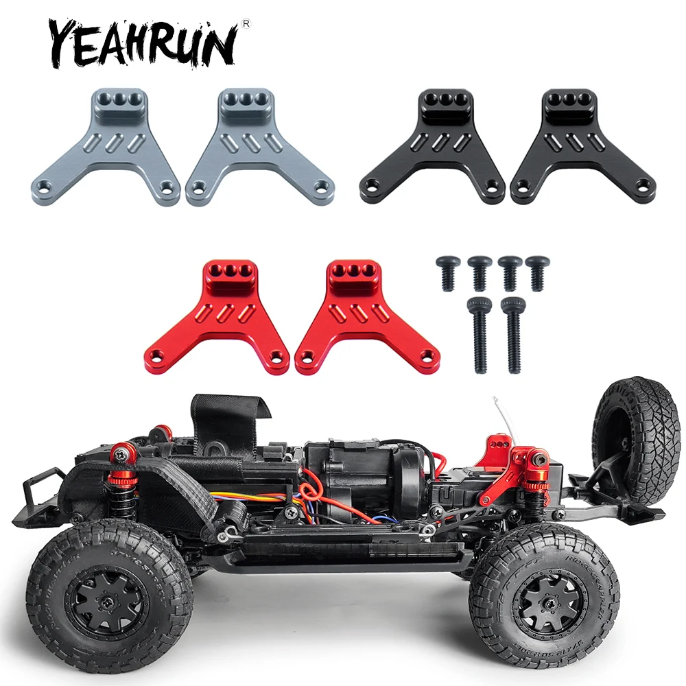 YEAHRUN 2Pcs torri di montaggio per ammortizzatori in metallo per Kyosho Jimny 1/18 MINI-Z 4x4 Wrangler Hilux 1/24 RC Crawler modello di auto