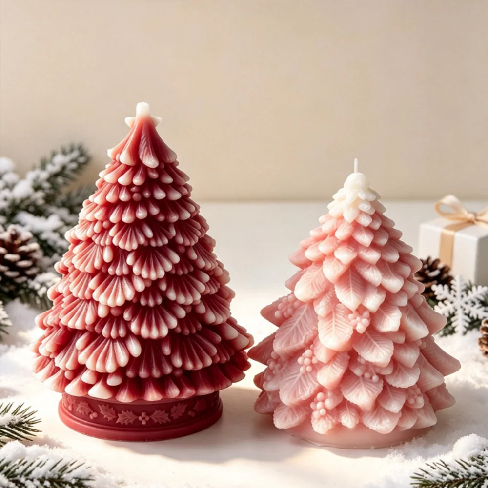 Holy Family Three Tree Silicone Mold Christmas Tree Silicone Candle Plaster Mold Home Decoration Gift view 6